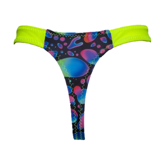 Tanga Slim-Print Neon Bubblegum