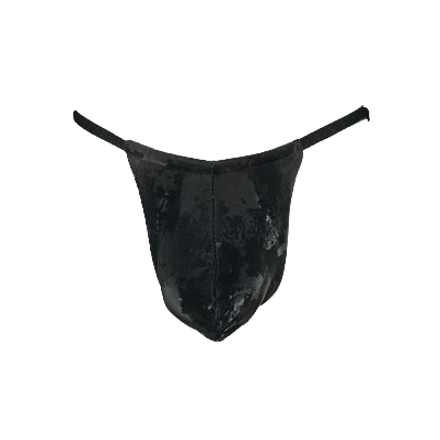 Lounge Black Marble Thong