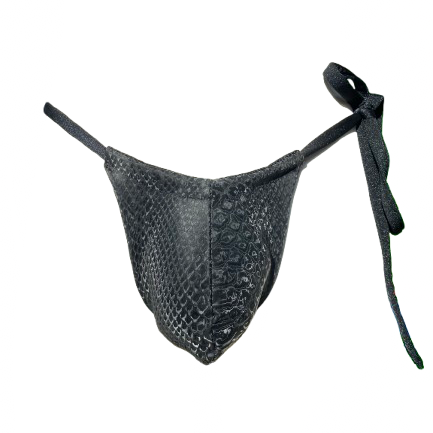 Lounge Black Python Thong