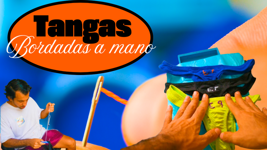Tanga para caballero bordada a mano 🪡👌