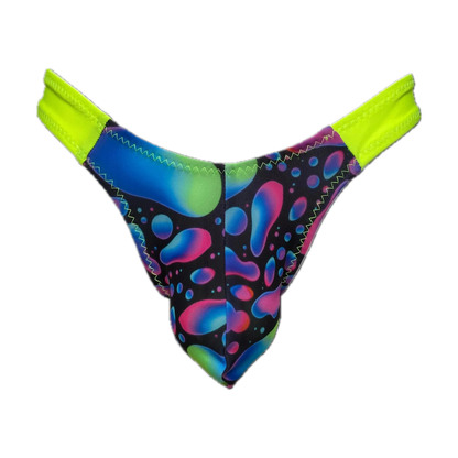 Tanga Slim-Print Neon Bubblegum