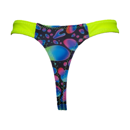 Tanga Slim-Print Neon Bubblegum