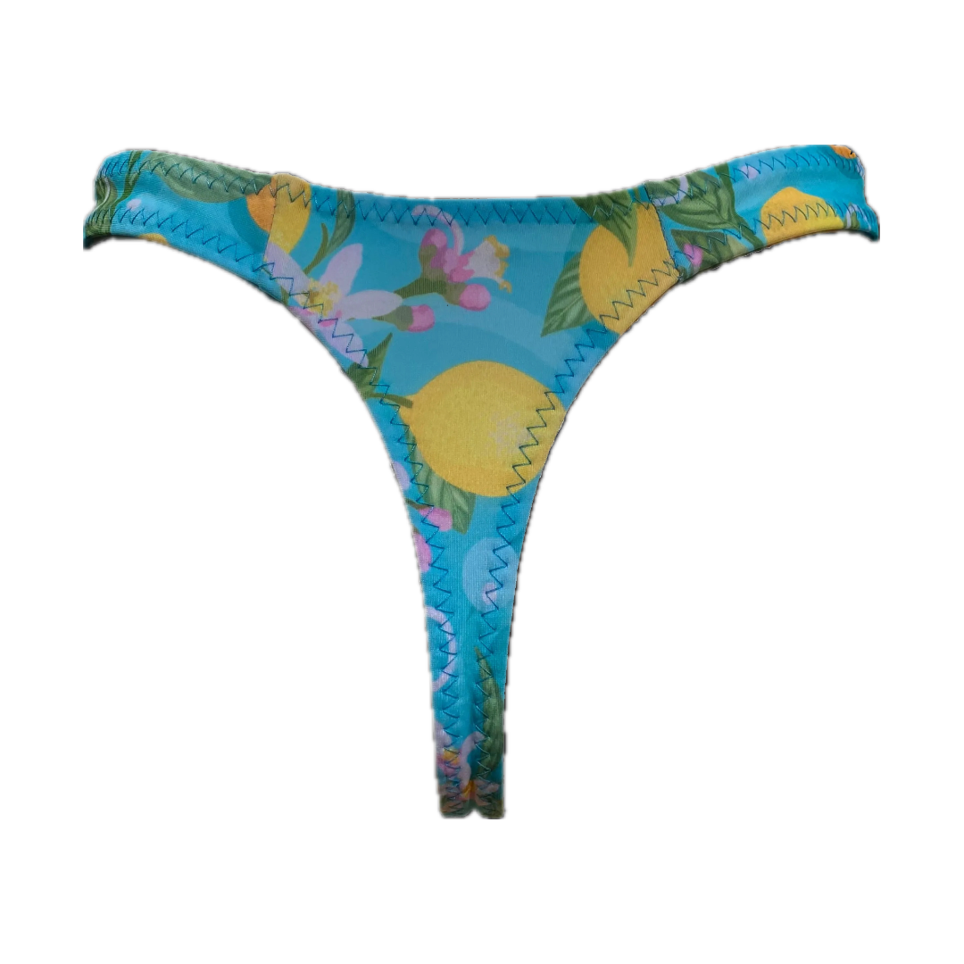 Tanga Slim-Print Blue Lemon