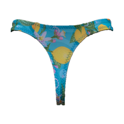 Tanga Slim-Print Blue Lemon
