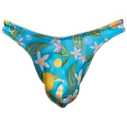 Tanga Slim-Print Blue Lemon