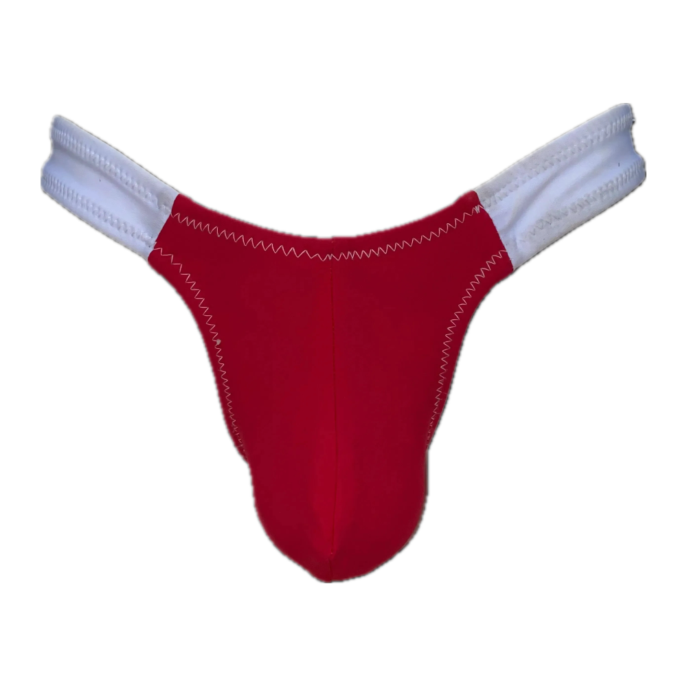 Tanga Mini Playita Roja-Blanco
